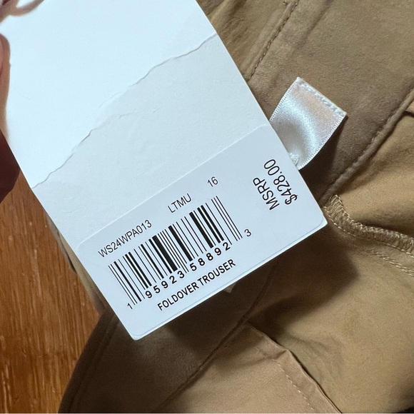 Frame Denim Tan High-Waisted Trousers - Picture 3 of 16